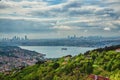 Panoramic view of Istanbul and Bosphorus Royalty Free Stock Photo