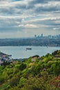 Panoramic view of Istanbul and Bosphorus Royalty Free Stock Photo