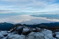 Panoramic view of the iztaccihuatl volcano in Mexico Royalty Free Stock Photo