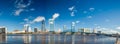 Panoramic view of Jacksonville skyline at dusk, Florida