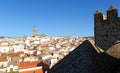 Panoramic view of Jerez de los Caballeros from the Alcazaba, Badajoz province, Spain Royalty Free Stock Photo