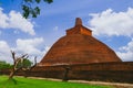 Panoramic view at the Jethawanaramaya Dagaba in Anuradhapura, Sri Lanka Royalty Free Stock Photo