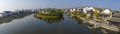 A panoramic view of jiangnan water town Royalty Free Stock Photo