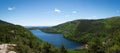 Jordan Pond overlook panorama in Acadia National Park Royalty Free Stock Photo