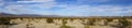 Panoramic view of Joshua Tree Nationsl Park - Mojave desert Royalty Free Stock Photo