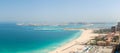 Panoramic view on Jumeirah Palm man-made island Royalty Free Stock Photo