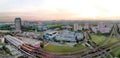 Panoramic view of Jurong East MRT interchange Royalty Free Stock Photo