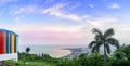 Panoramic View of Kailasagiri Hill overlooking Vizag City and th Royalty Free Stock Photo