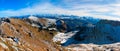 Panoramic view from Kaiseregg Peak over the Swiss and French Alps, Switzerland Royalty Free Stock Photo