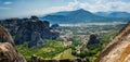 View of Kalabaka from Meteora monastery, Greece Royalty Free Stock Photo