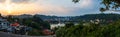 Panoramic view of Kandy city in Sri Lanka