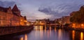 Panoramic view of the Kaserne des Kaiser Alexander Garde-Grenadier-Regiments. Berlin, Germany Royalty Free Stock Photo