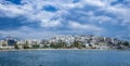 Panoramic view of Kastela on Pasalimani port.Piraeus city,Greece