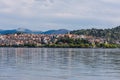 Panoramic view on the Kastoria town and Orestias Lake. Greece Royalty Free Stock Photo