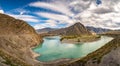 Panoramic view of the Katun river and Altai mountains. Altai Republic, Siberia, Russia