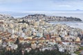 Panoramic view of Kavala city at North Greece Royalty Free Stock Photo