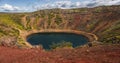 Panoramic view of Kerid Crater, Iceland