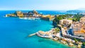 Panoramic view of Kerkyra, capital of Corfu island Royalty Free Stock Photo