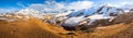 Panoramic view of Kerlingarfjoll mountain with snow in icelandic Highlands Royalty Free Stock Photo