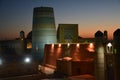 Panoramic View of Khiva Uzbekistan Central Asia at sunset