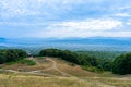 Panoramic view of Khust valley, Carpathian mountains Royalty Free Stock Photo