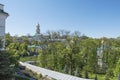 Panoramic view of the Kiev-Pechersk Lavra on a spring May day Royalty Free Stock Photo