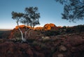 Panoramic view of Kings Canyon, Sunrise and Sunset in Central Australia, Northern Territory, Australia Royalty Free Stock Photo
