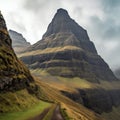 Panoramic view of Kirkjufell mountain in Iceland