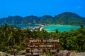 A panoramic view from Koh Phi Phi viewpoint, Phuket, Thailand