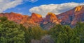 Panoramic view of Kolob Canyons at sunset.Zion National park.Utah.USA