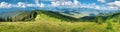 Panoramic view from Kostrych ridge. Mountain range Chornohora. Carpathian Mountains, Ukraine. Royalty Free Stock Photo