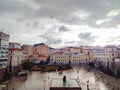 Panoramic view of Kotzia square in downtown Athens, Greece.