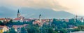 Panoramic view at the Kranj Town in Slovenia Royalty Free Stock Photo