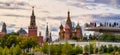 The panoramic view of Kremlin fron river Moscow