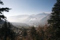 Panoramic view on Kulu valley in Himalayas Royalty Free Stock Photo