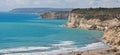 Panoramic view of Kurion Bay in Cyprus Royalty Free Stock Photo
