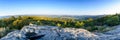 Panoramic view from La Roche d Ajoux, Beaujolais, France Royalty Free Stock Photo