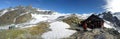 Panoramic View Of Lac Blanc Refuge, Mont Blanc, France