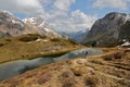 Panoramic view from the Lac du Clou (Clou lake)