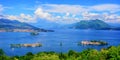 Panoramic view of Lago Maggiore lake, Italy Royalty Free Stock Photo