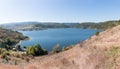 Panoramic view of Lake Accumulation at Cincis, Hunedoara, autumn