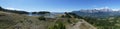 Panoramic view of Lake Barbeyroux and the neighboring mountains