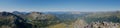 Panoramic view of lake Colombo basin and dam on the Bergamo Alps