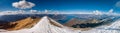 Panoramic view of Lake Como as seen from Monte San Primo Royalty Free Stock Photo