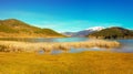 Panoramic view of lake Doxa in Greece.