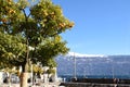 A panoramic view of Lake Garda on a stormy day - Brescia - Italy Royalty Free Stock Photo