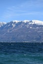 A panoramic view of Lake Garda on a stormy day - Brescia - Italy Royalty Free Stock Photo