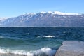 A panoramic view of Lake Garda on a stormy day - Brescia - Italy Royalty Free Stock Photo