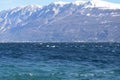 A panoramic view of Lake Garda on a stormy day - Brescia - Italy Royalty Free Stock Photo