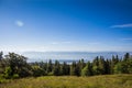 Panoramic View of Lake Leman and the Mont-Blanc Mountain Chain o Royalty Free Stock Photo